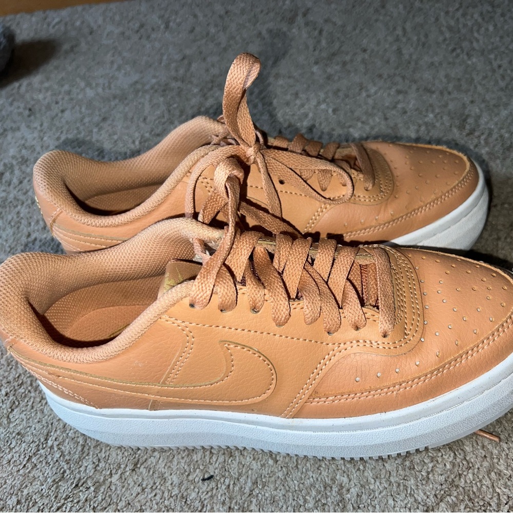 Nike Court Vision Alta Light Cognac . Women’s Size 7